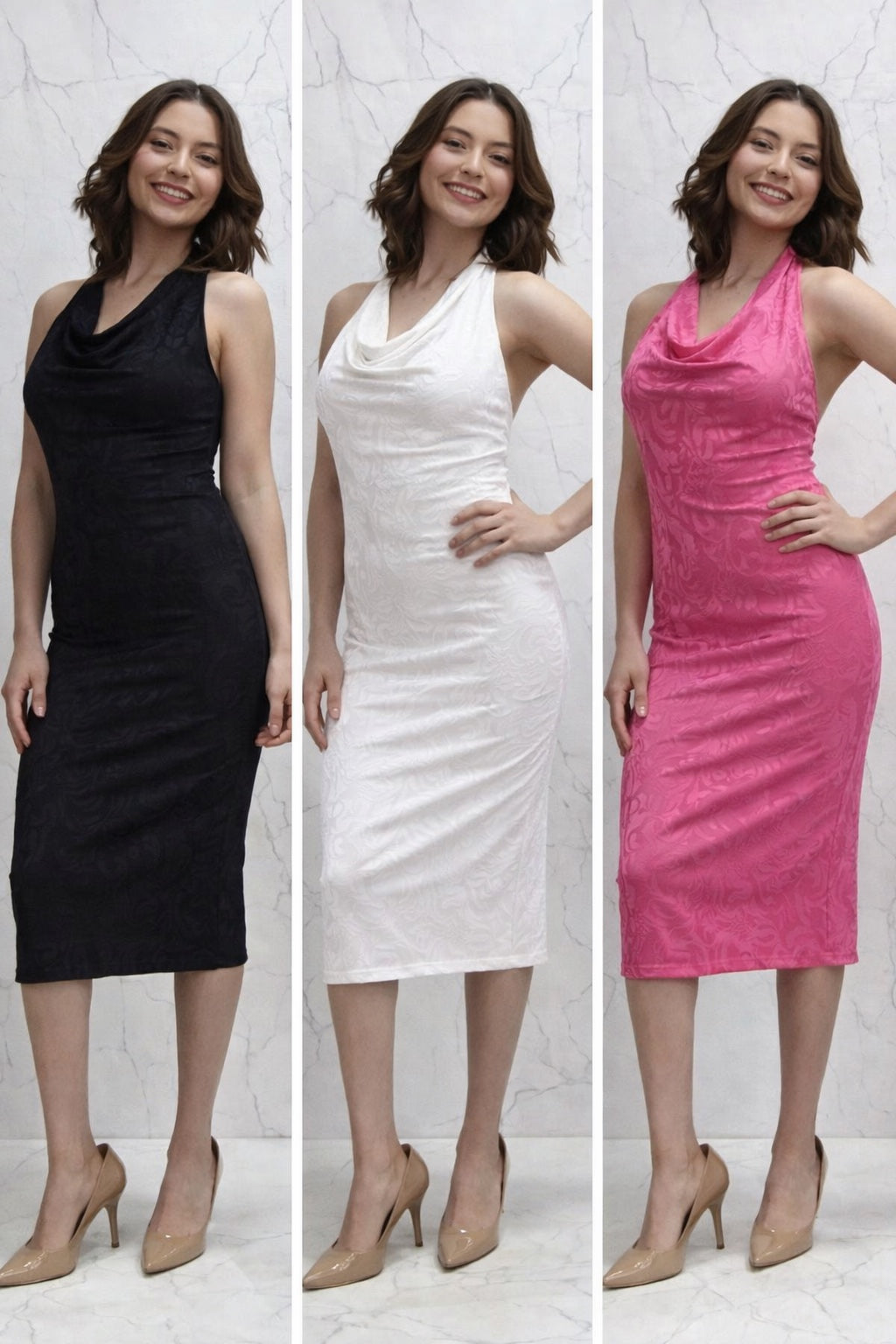 Vestido cuello pelicano