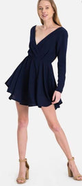 Vestido short maga larga